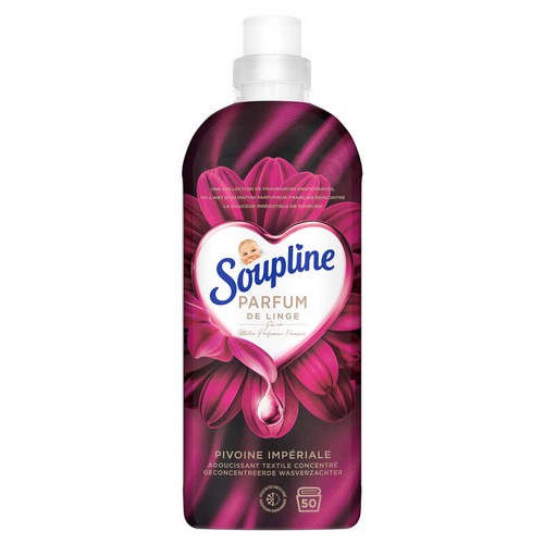 Soupline Fine fragrance fabric conditioner rose Parfum de Linge Pivoine Impériale x50 Lavages