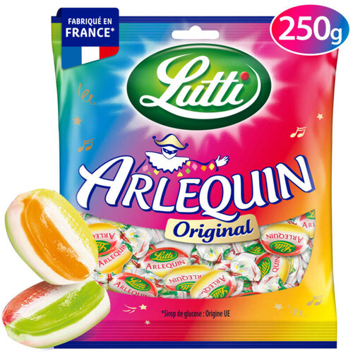 Lutti Bonbons Arlequin Acidulés Original 250g