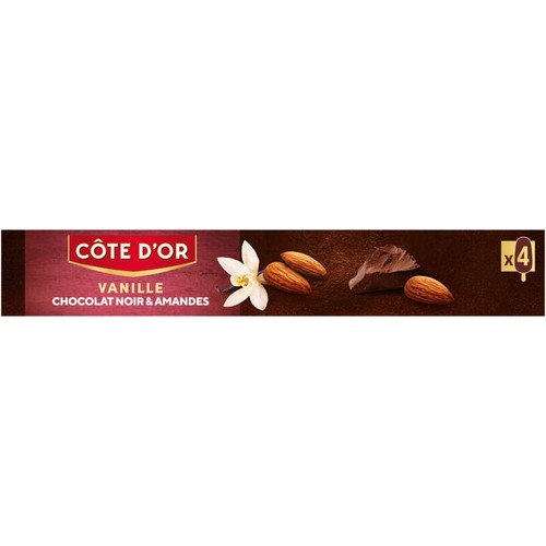Côte D'or Glaces Vanille Amande x4 260g