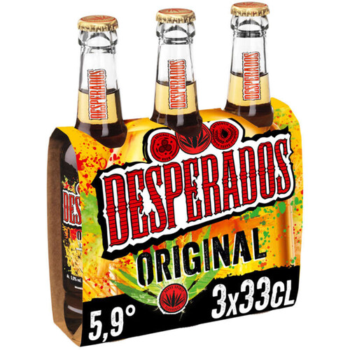 Desperados Original Bière aromatisée à un spiritueux à base d'agave 3X33cl