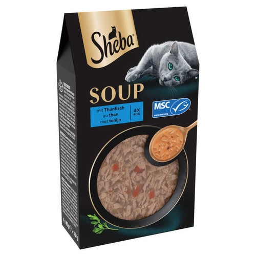 Sheba Soupe au Thon pour Chat 4x40g