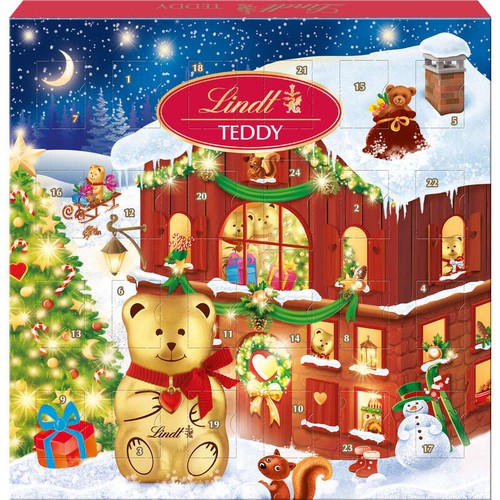 Teddy Lindt Calendrier de l’avent Ours assorti 113g
