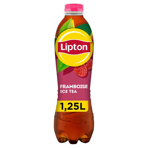Lipton - Ice Tea - Boisson au thé saveur framboise - La bouteille de 1,25L