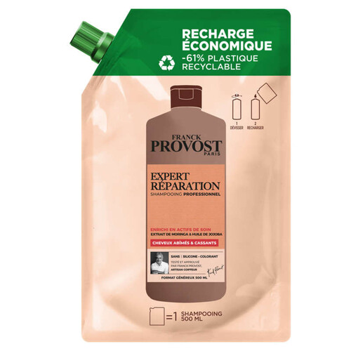 Frank Provost Recharge Expert Reparation Shampooing cheveux abimés et cassants 500ml