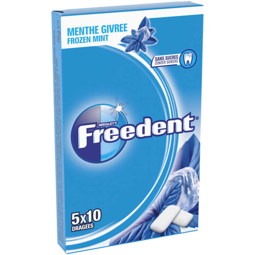 Freedent Chewing Gum à La Menthe Givrée Sans Sucres 70g