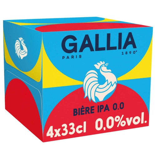 Gallia Bière IPA 0.0 Sans alcool 0,0% vol. 4x33cl