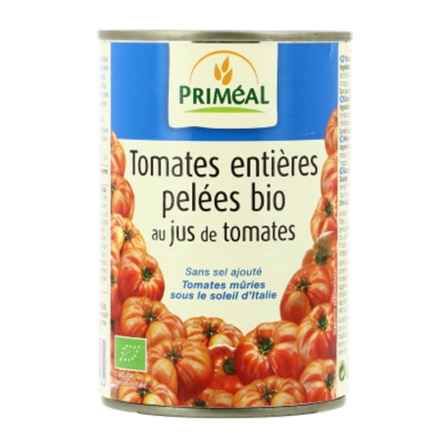 [Par Naturalia] Primeal Tomates Entieres Pelées au jus de Tomates Bio 400g