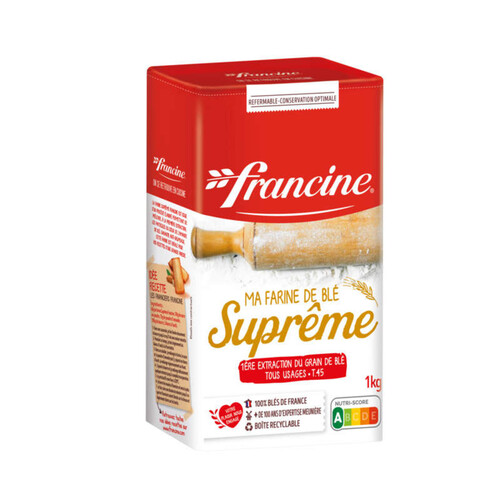 Francine Farine de blé Suprême type 45 première extraction 1kg