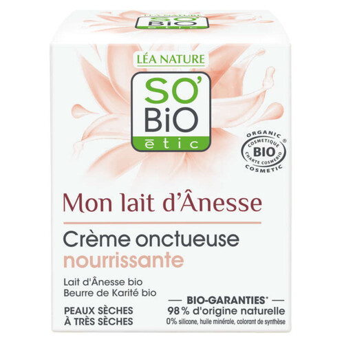 So'bio crème onctueuse nourrissante au lait d'ânesse 50ml