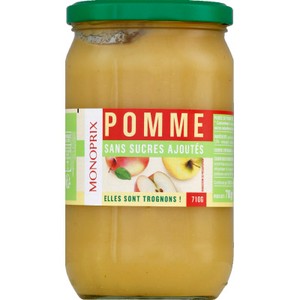 Monoprix Purée De Pomme Sans Sucres Ajoutés 710g