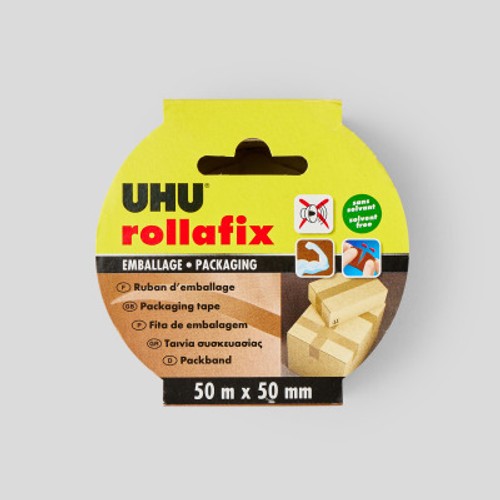 UHU Rollafix Ruban D'Emballage Brun, 50x50mm