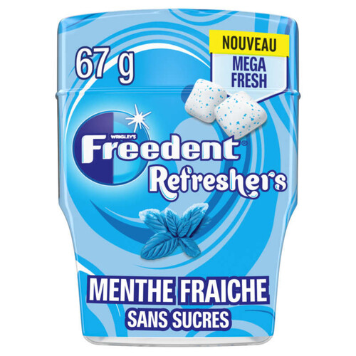 Freedent Menthe Verte - Chewing-gum sans sucres - Wrigley's - 65 g