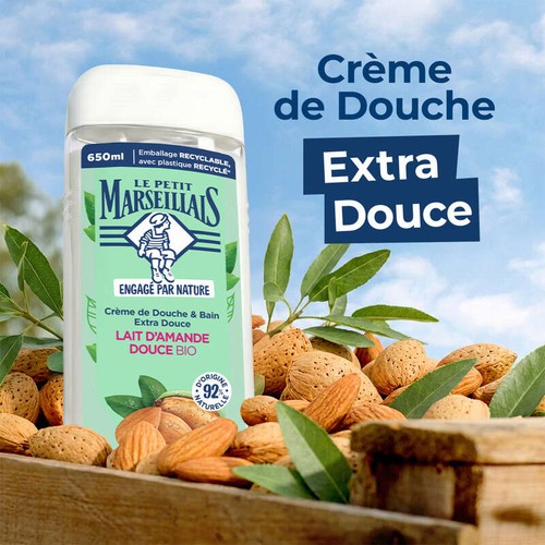 Le Petit Marseillais Crème de Douche & Bain Lait d'Amande Douce Bio 650ml