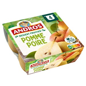 Andros Compote Pomme Poire 4x100g