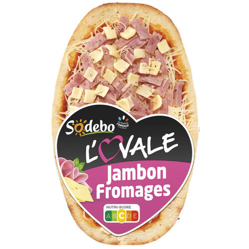 Sodebo Pizza l'Ovale Jambon fromages 200g