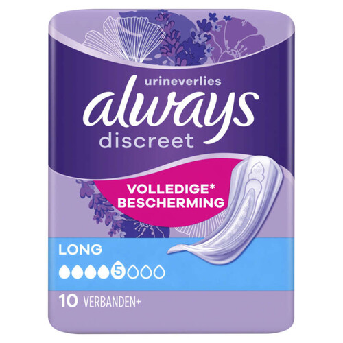 Always Discreet serviettes incontinence long x10