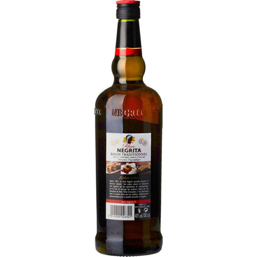 Negrita Rhum Ambré Traditionnel Bardinet 1L