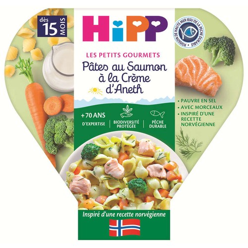 [Par Naturalia] HiPP Biologique Pâtes au Saumon à La Crème d'Aneth 250g