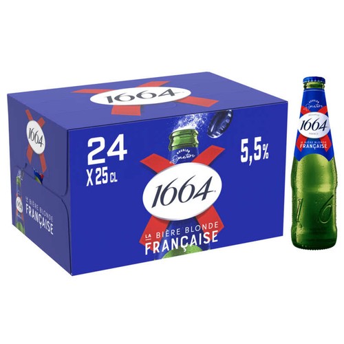 1664 Bière blonde Bouteilles Le pack 24x25cl