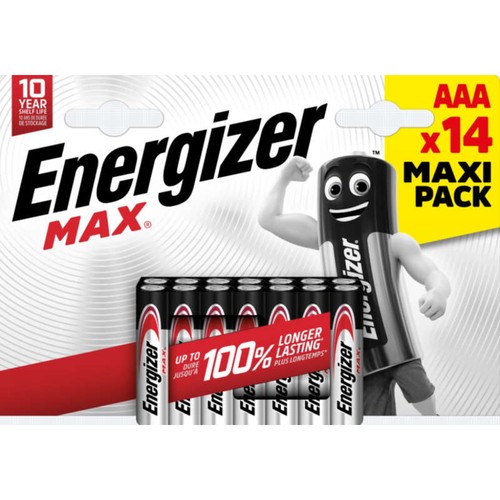 Energizer Pile Alcalines Max AAA/LR03, pack de 14