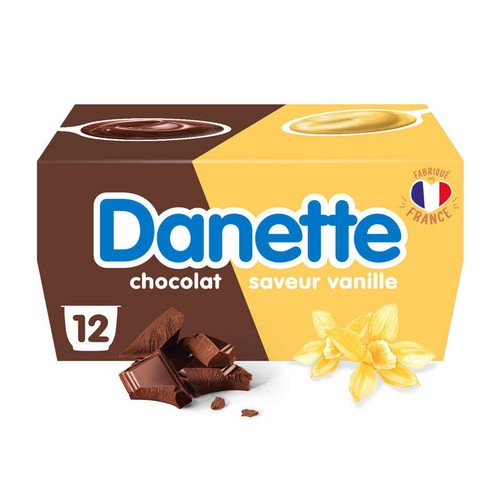 Danette Crème Dessert chocolat vanille 12x115g