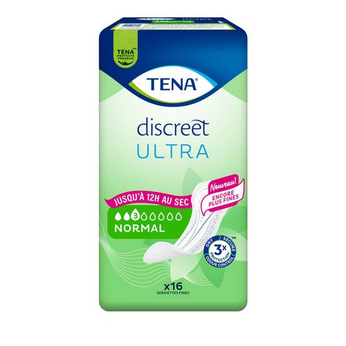 Tena Discreet Ultra Serviettes Normal x16