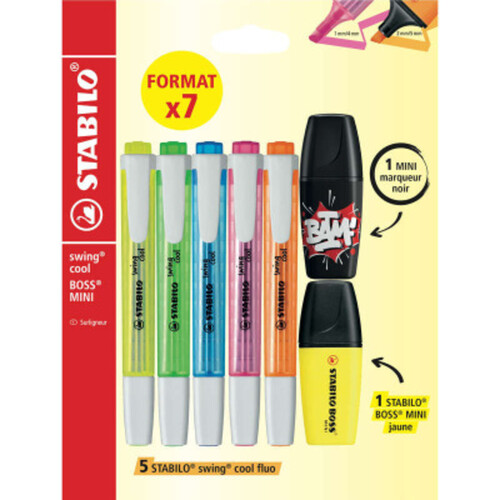 Stabilo blister swing cool fluo x5