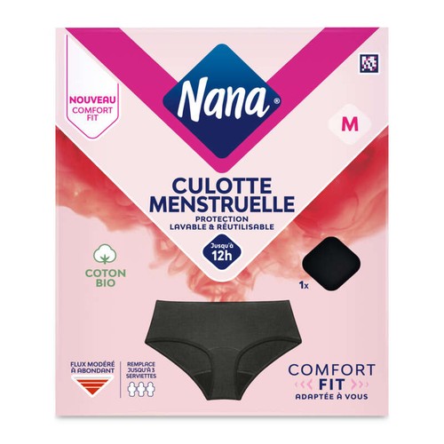Intimewear by Nana Culotte menstruelle Coton Hipster Noir M x1