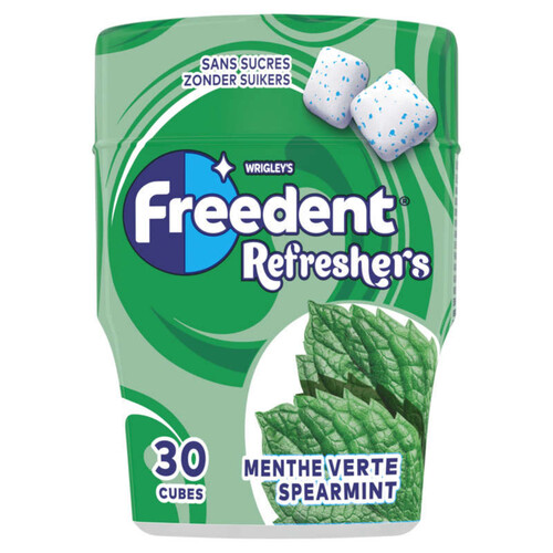 Freedent Refreshers Chewing Gum à La Menthe Verte Sans Sucres 67g