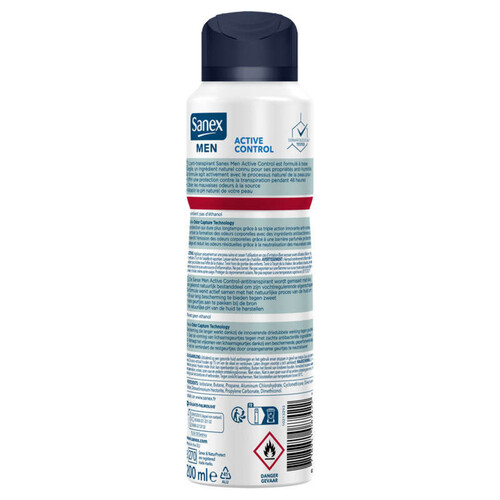 Sanex Men Déodorant Spray HommeDermo 48h Anti-Transpirant 200ml
