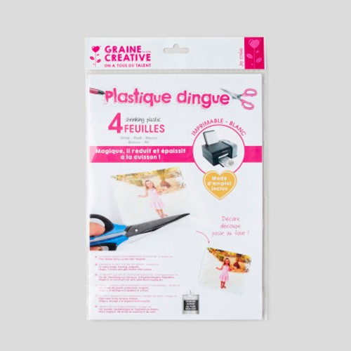 Graine Créative 4 Feuilles De Plastique Dingue, Imprimables, A4