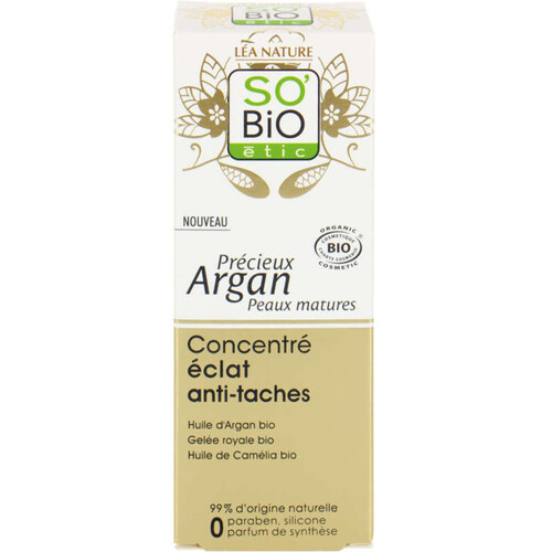 SO'BiO Étic Concentré Anti-Tache Argan peaux matures 40ml