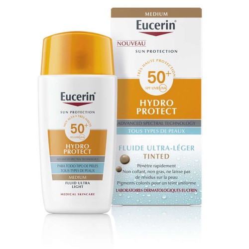 Eucerin Sun Hydro Protect fluide ultra-léger teinté SPF50+ 50ml