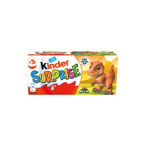 Kinder Surprise Natoons pack de 3 œufs x20g