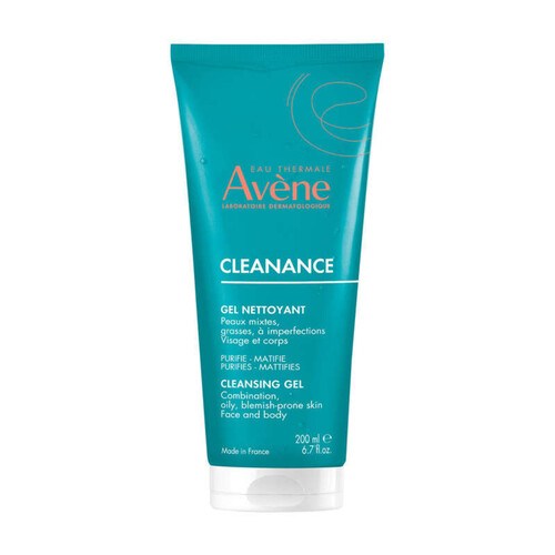 [Para] Eau Thermale Avène - Cleanance - Gel nettoyant purifiant matifiant - peaux mixte, grasse à imperfections ou à tendance acneique 200ml