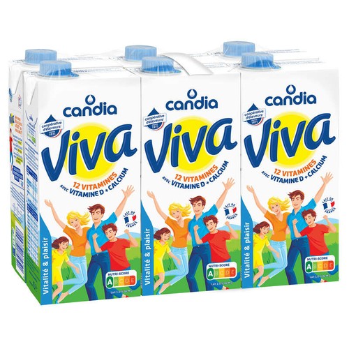 Candia Viva - Lait Vitaminé -  Le pack de 6x1L