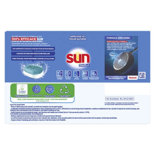 Sun Tout en 1 Tablette Lave-Vaisselle x24