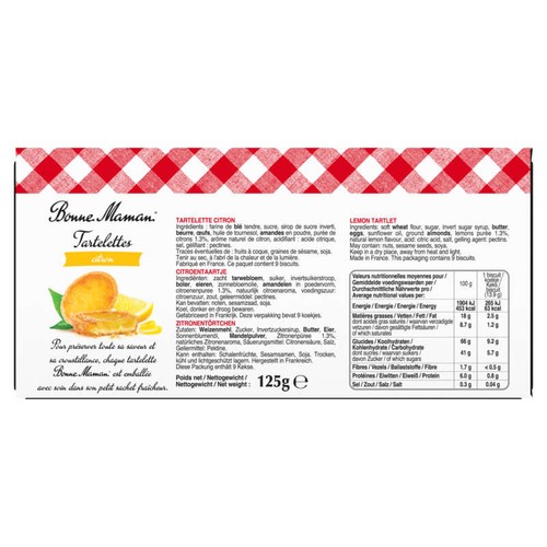 Bonne Maman Tartelettes citron 125g
