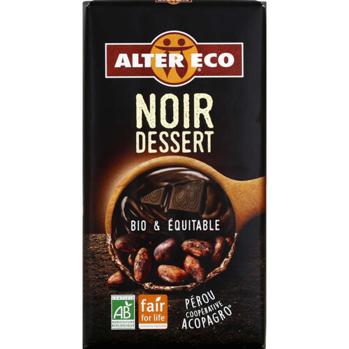 Alter Eco Chocolat Noir Dessert Bio 200g