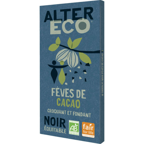 Alter Eco Chocolat Noir Du Pérou Aux Fèves De Cacao, Bio 100G