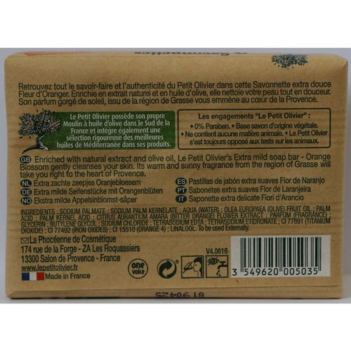 Le Petit Olivier 2 Savonnettes Extra Douces Fleur d'oranger - 2x100g