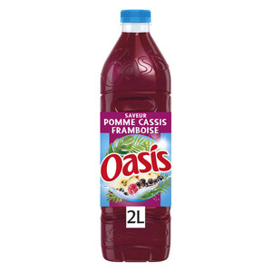 Oasis Pomme Cassis Framboise Boisson aux fruits plate la bouteille de 2 L