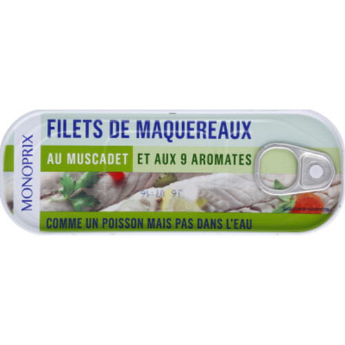 Monoprix Filets de Maquereaux au Muscadetet aux 9 Aromates 98g