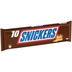 Snickers Barres Chocolat au lait Caramel et Cacahuètes x10 500g