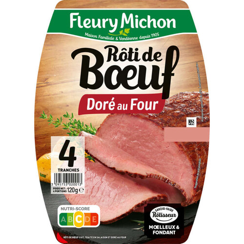 Fleury Michon Rôti De Bœuf Cuit 120G
