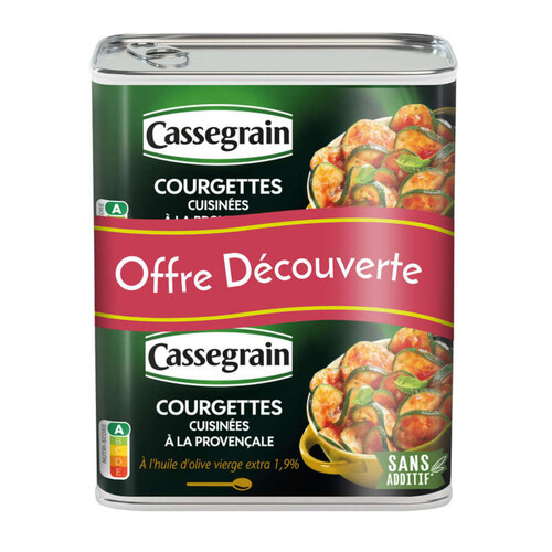 Cassegrain courgettes cuisinées à la provençale lot de 2x 375g