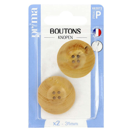 La Brosse Et Dupont Boutons Bois 31Mm