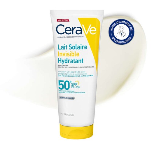 [Para] CeraVe Lait Solaire Invisible & Hydratant SPF50+ 75ml