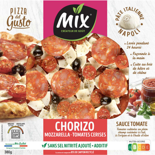 Mix Pizza Gusto au Chorizo Doux 380g