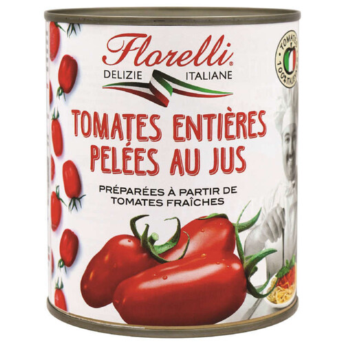 Florelli Tomates entières pelées au jus 800g